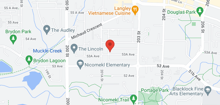 map of 20199 53A AVENUE
